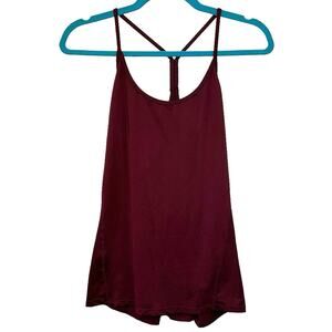 Neleus Racerback Athletic Tank Tops Medium Burgundy & Charcoal Set of Two